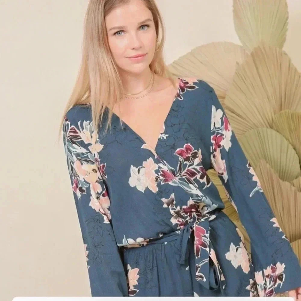 Lumiere Floral Romper Long Sleeve